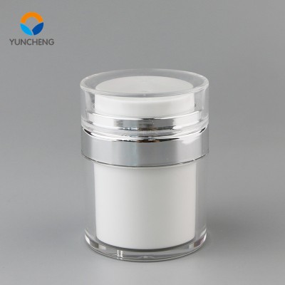 30ml press cream container cosmetic packaging acrylic airless pump jar